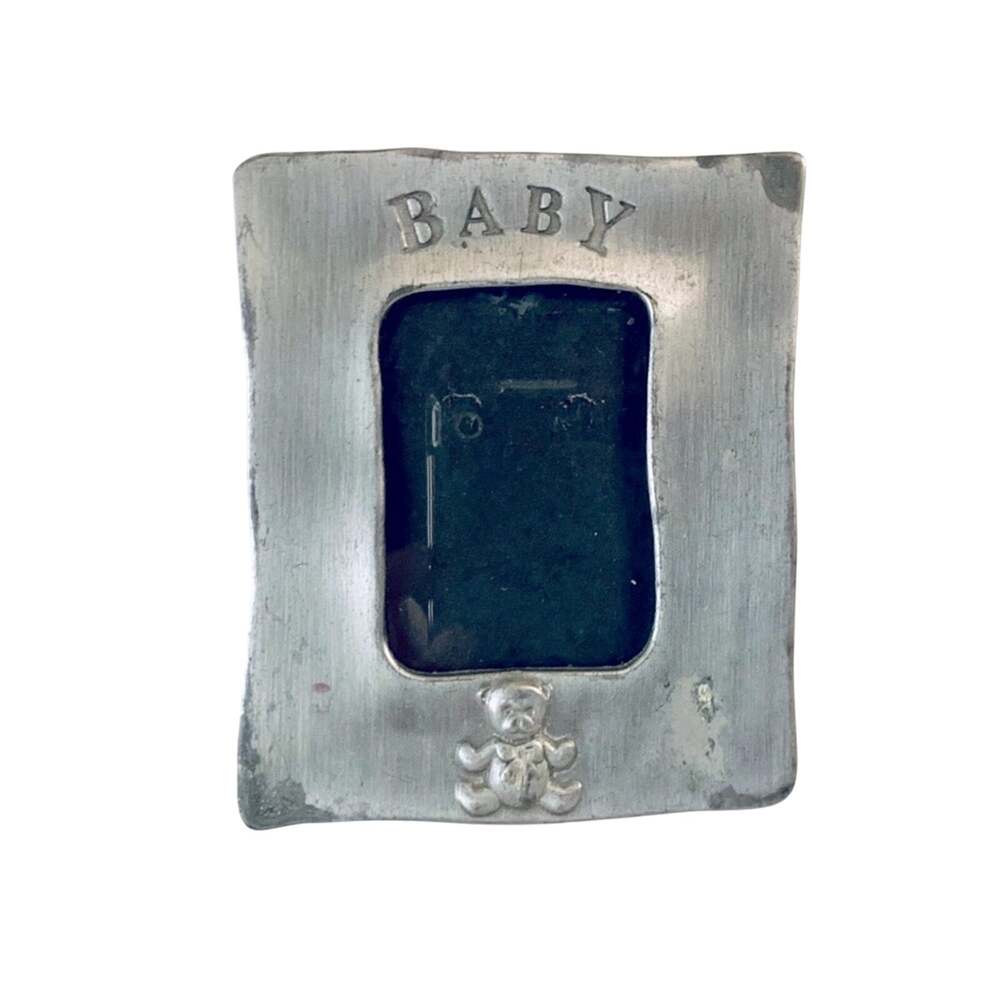 Small Silver Toned BABY Picture Frame